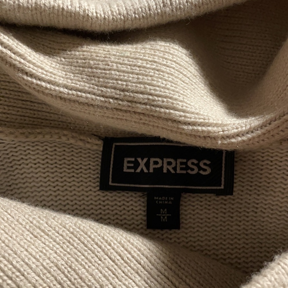 Express Turtleneck Size M, Cream - image 2
